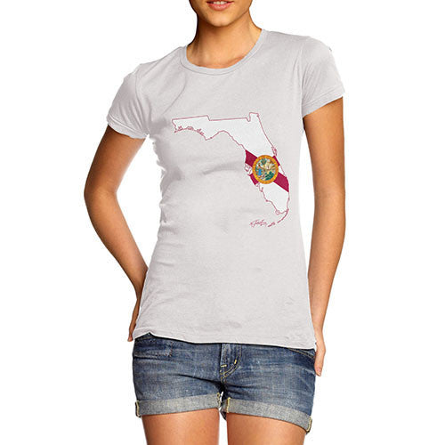 Women's USA States and Flags Florida T-Shirt