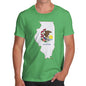 Men's USA States and Flags Illinois T-Shirt