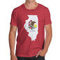 Men's USA States and Flags Illinois T-Shirt