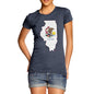 Women's USA States and Flags Illinois T-Shirt