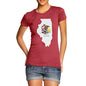 Women's USA States and Flags Illinois T-Shirt