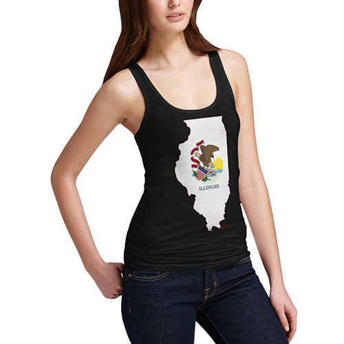 Women's USA States and Flags Illinois Tank Top