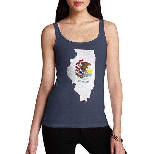 Women's USA States and Flags Illinois Tank Top