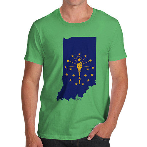 Men's USA States and Flags Indiana T-Shirt