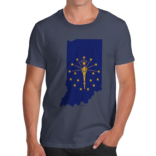 Men's USA States and Flags Indiana T-Shirt