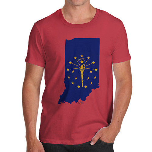 Men's USA States and Flags Indiana T-Shirt