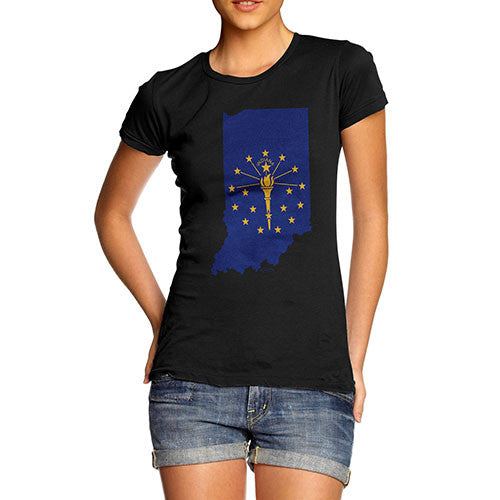 Women's USA States and Flags Indiana T-Shirt