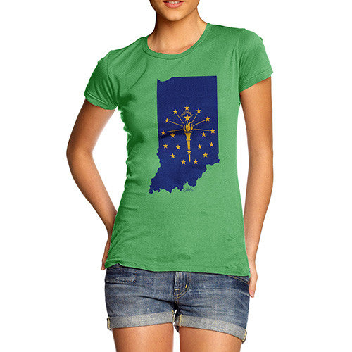 Women's USA States and Flags Indiana T-Shirt