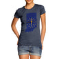 Women's USA States and Flags Indiana T-Shirt