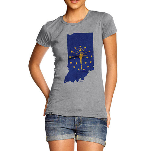 Women's USA States and Flags Indiana T-Shirt