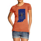 Women's USA States and Flags Indiana T-Shirt