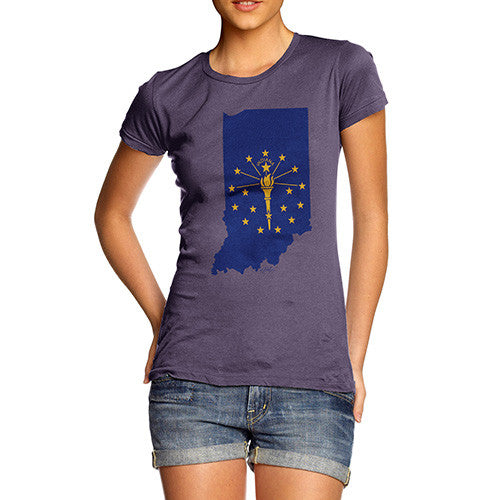 Women's USA States and Flags Indiana T-Shirt