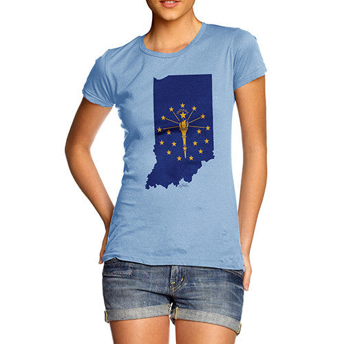 Women's USA States and Flags Indiana T-Shirt