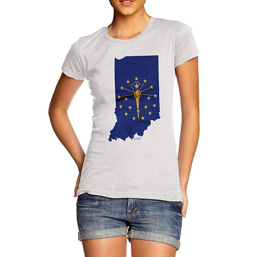 Women's USA States and Flags Indiana T-Shirt