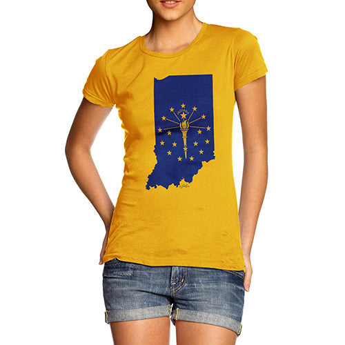 Women's USA States and Flags Indiana T-Shirt