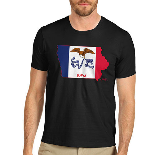 Men's USA States and Flags Iowa T-Shirt