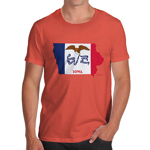 Men's USA States and Flags Iowa T-Shirt