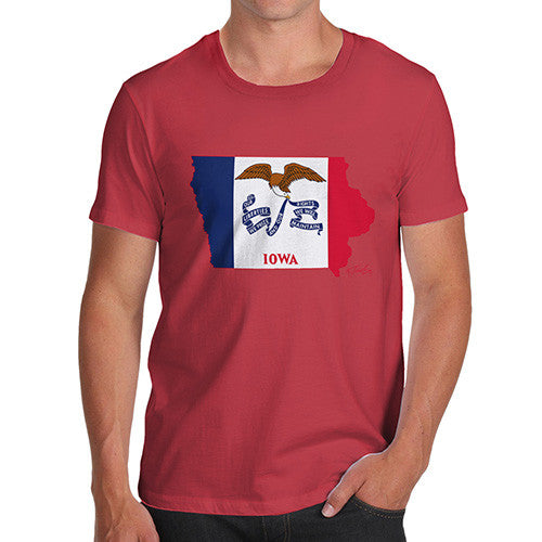 Men's USA States and Flags Iowa T-Shirt