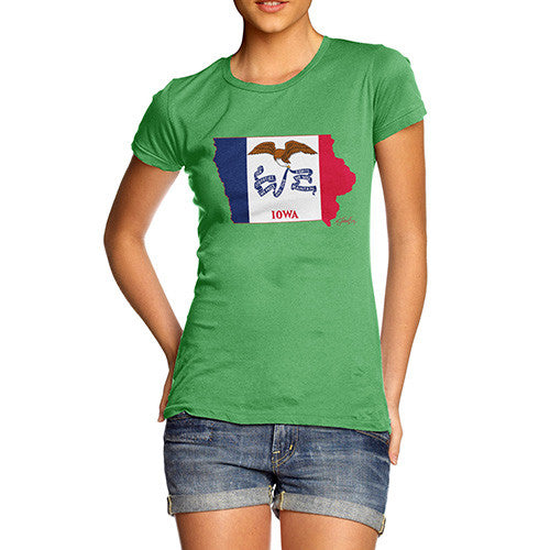 Women's USA States and Flags Iowa T-Shirt