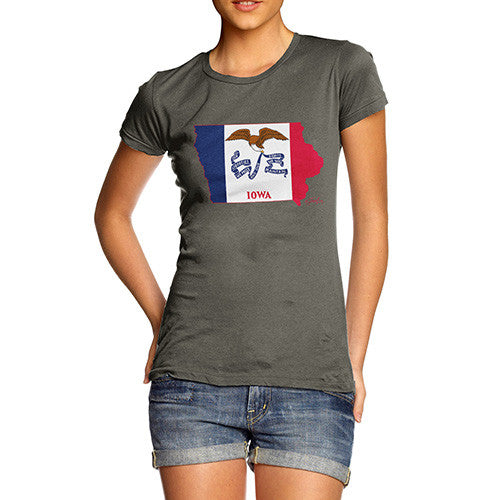 Women's USA States and Flags Iowa T-Shirt