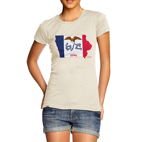 Women's USA States and Flags Iowa T-Shirt