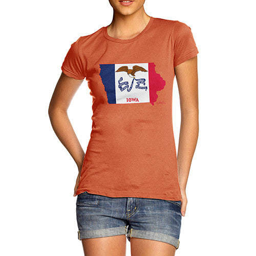 Women's USA States and Flags Iowa T-Shirt