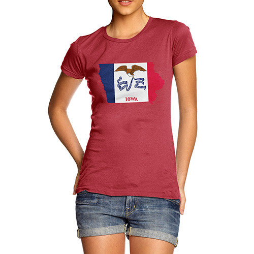 Women's USA States and Flags Iowa T-Shirt