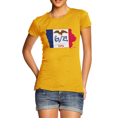 Women's USA States and Flags Iowa T-Shirt