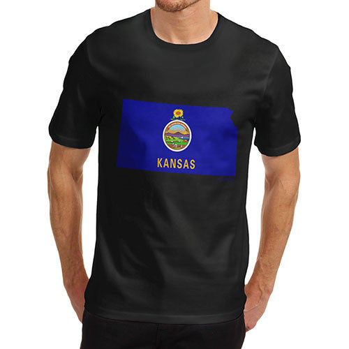 Men's USA States and Flags Kansas T-Shirt