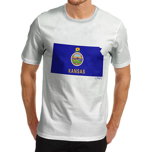 Men's USA States and Flags Kansas T-Shirt