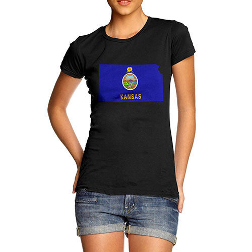 Women's USA States and Flags Kansas T-Shirt