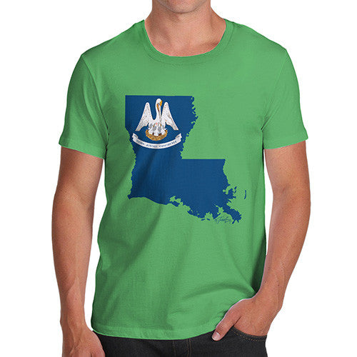 Men's USA States and Flags Louisiana T-Shirt