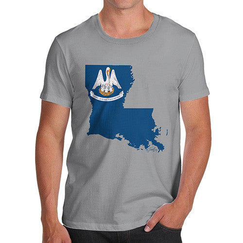 Men's USA States and Flags Louisiana T-Shirt