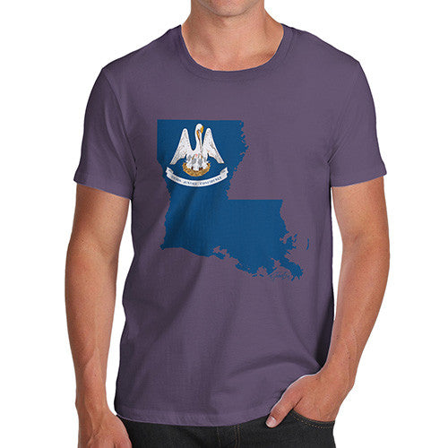 Men's USA States and Flags Louisiana T-Shirt