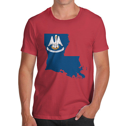 Men's USA States and Flags Louisiana T-Shirt