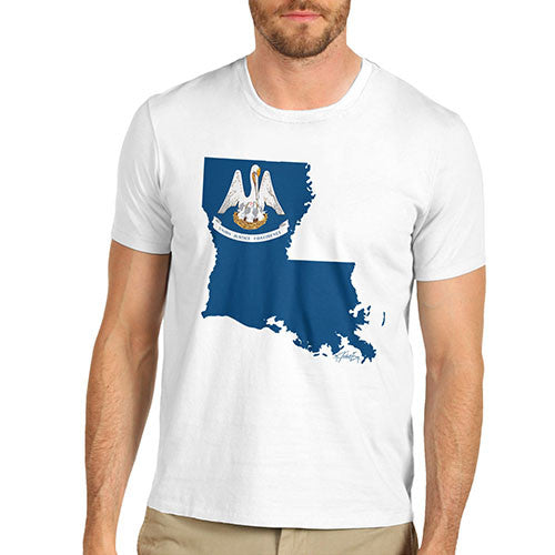 Men's USA States and Flags Louisiana T-Shirt