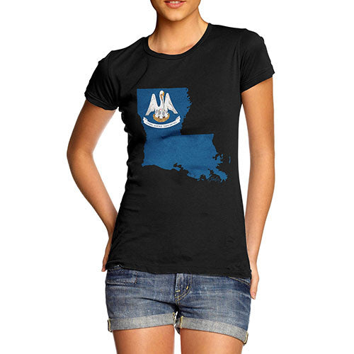 Women's USA States and Flags Louisiana T-Shirt