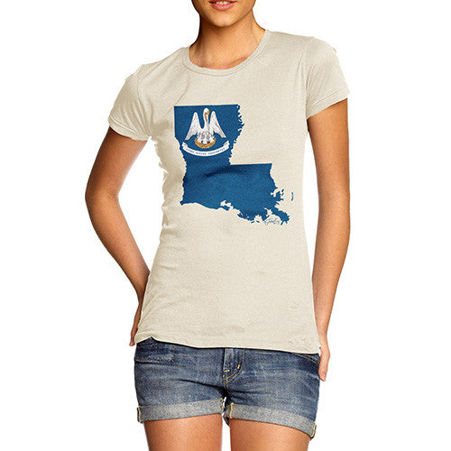 Women's USA States and Flags Louisiana T-Shirt