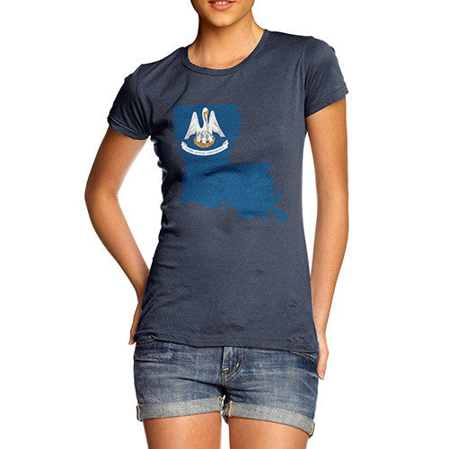 Women's USA States and Flags Louisiana T-Shirt