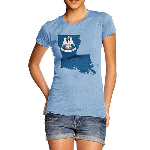 Women's USA States and Flags Louisiana T-Shirt