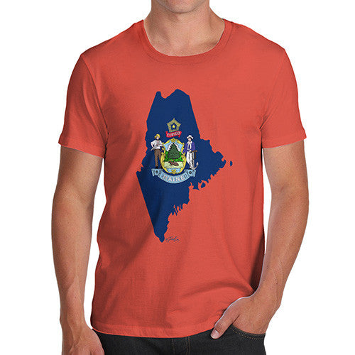 Men's USA States and Flags Maine T-Shirt