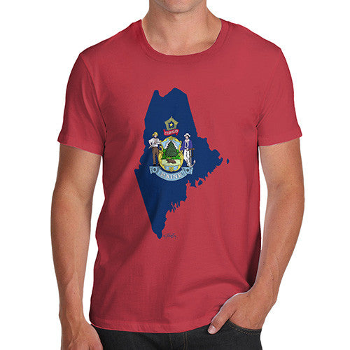 Men's USA States and Flags Maine T-Shirt