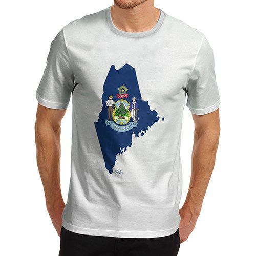 Men's USA States and Flags Maine T-Shirt