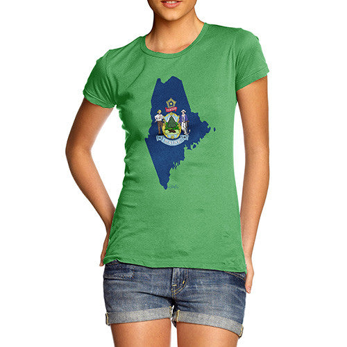 Women's USA States and Flags Maine T-Shirt