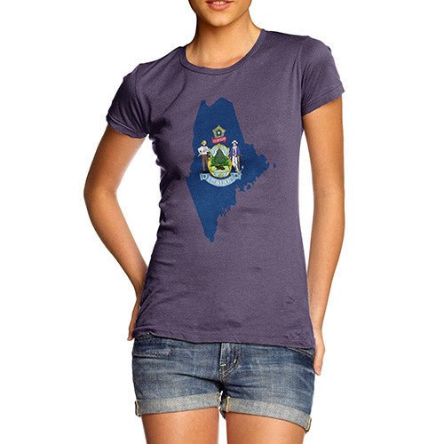 Women's USA States and Flags Maine T-Shirt