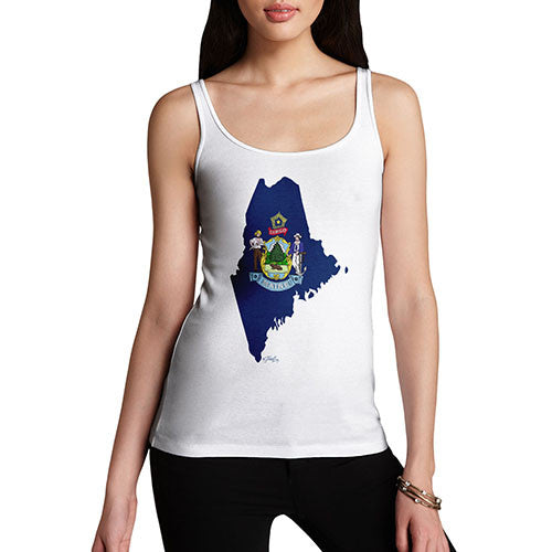 Women's USA States and Flags Maine Tank Top