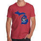 Men's USA States and Flags Michigan T-Shirt