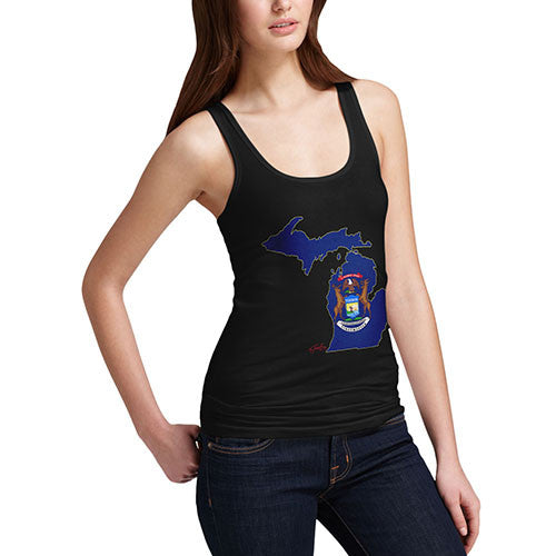 Women's USA States and Flags Michigan Tank Top