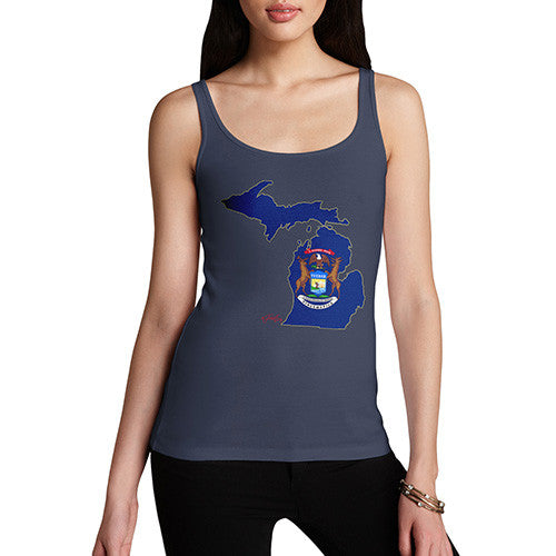 Women's USA States and Flags Michigan Tank Top