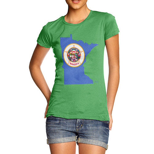 Women's USA States and Flags Minnesota T-Shirt